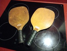 Slazenger Padder Table Tennis Bat 1960s Plywood Leather Grips Display Prop