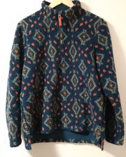 Orvis Aztec Jumper Mens large Quarter Zip Southwest Pullover, fleece, hippy