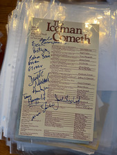 Program page signed by 9 English Actors Niall Toiban Brian Glover Tony Haygarth