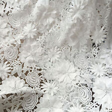 Guipure Lace Fabric with 3D