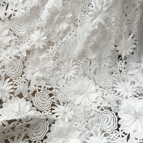 Guipure lace fabric with - with, 3d