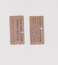 BUS TICKET -  WORLD WAR 2 SLOGANS (2)  BRIGHTON