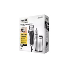 Wahl Deluxe Chrome Pro Corded Hair Clipper Trimmer Grooming Set WM80103-801