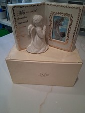Vintage Lenox Angel Prayer Book Picture Frame  Cream Gold Religious Gift