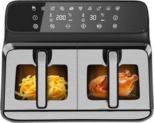 🔥  LARGE Dual Air Fryer 8L – 10-in-1 Smart Touch – RRP £159.99