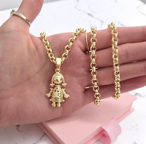 9ct gold small ragdoll - 9ct, gf