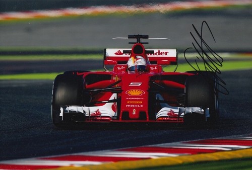 Sebastian vettel hand signed - sebastian,