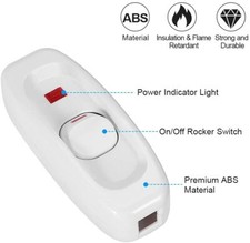 240V 10A Inline ON/OFF Button