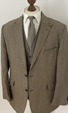M&S Mens 44” Luxury Moon Tweed Sports Jacket Blazer Wool Check Country Gent