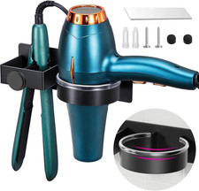 Hair Dryer and Straightener Holder, Hairdryer Holder Station Wall Mounted