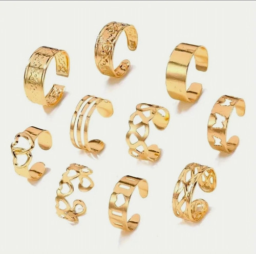 10pcs gold tone alloy - 10pcs,
