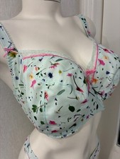 Freya Eden UK 34J Wired Balcony Unpadded Light Green Floral