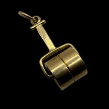Cricket Green or Lawn Roller - Vintage Solid Gold Charm