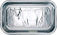 Bhl glass cow butter dish - butter,