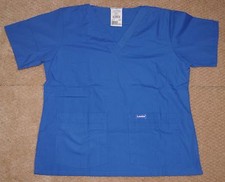 Landau V Neck Scrub Top Double