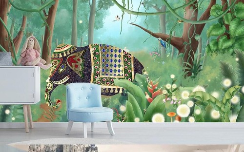Forest elephant n07810 - 3d,