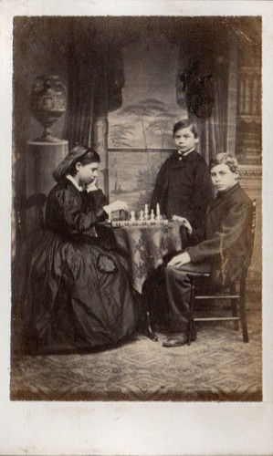 Children playing chess - children,