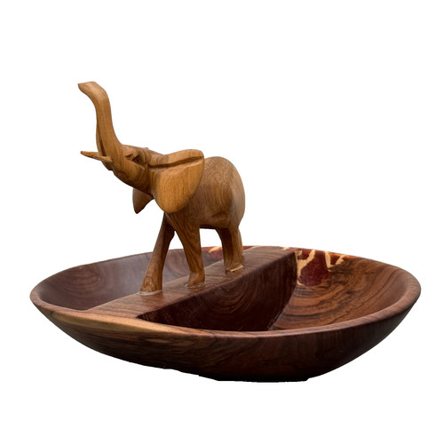 Hand carved wooden elephant - hand,
