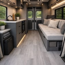 Grey Wood Effect Camper Van