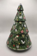 Collectable Xmas Tree Biscuit Tin Empty 