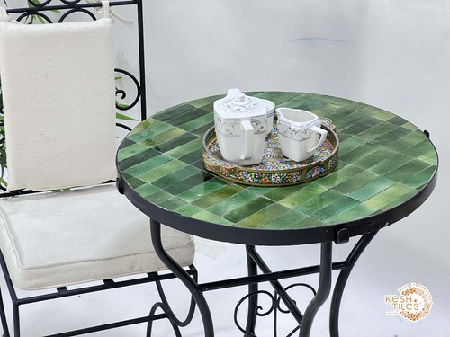 24inch round mosaic table - round,