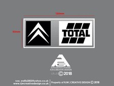 Citroen Total rear window sticker -  Black and White