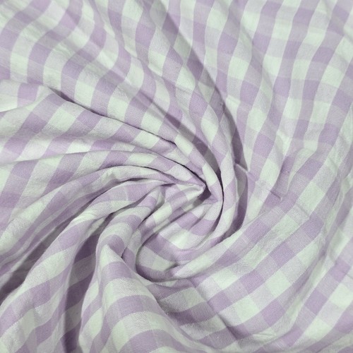 Gingham 100 cotton seersucker - cotton,