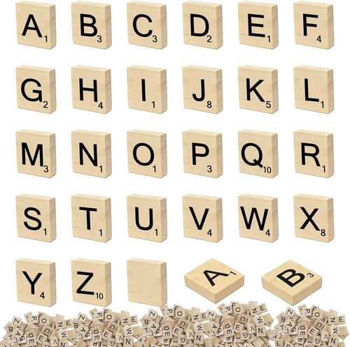200 pcs wooden scrabble - wooden,