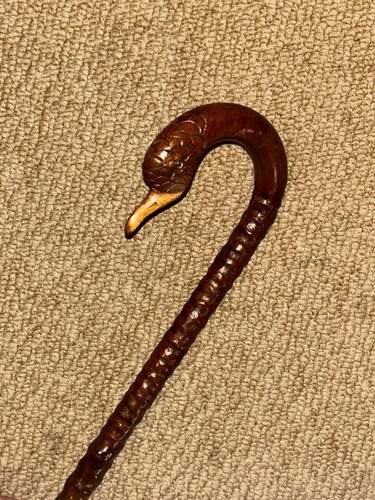 Antique rustic walking stick - walking,