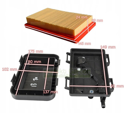 Air filter housing for - filter,