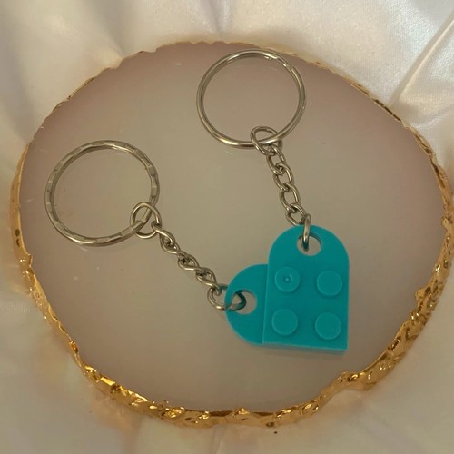 Lego blue plastic heart - blue, love