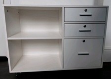 White Filing Cabinet/Storage Unit with Hanging Files Included