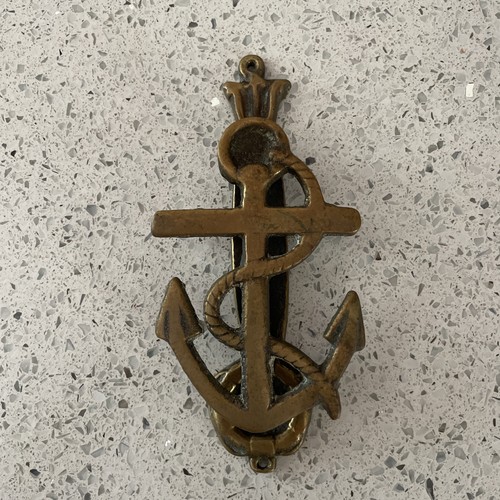 Vintage brass anchor - brass, door