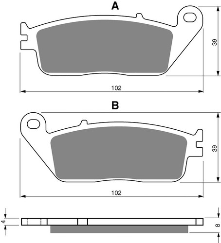 Brake disc pads front h - pads,