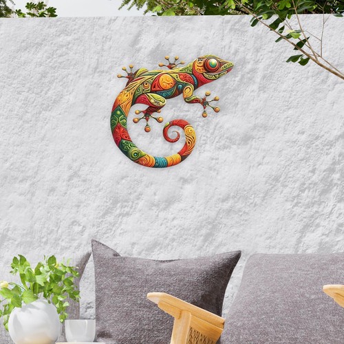 Gecko metal wall art - wall, decor