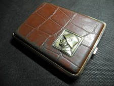 WW2 German Wehrmacht Heer leather cigarette case. D.R.P. VERY RARE!