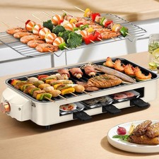1500W Smokeless Grill Electric Indoor Grill 2 in 1 Cooking Plate for Kitchen BBQ