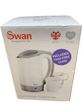 SWAN Dual Voltage Travel Kettle SK19010N Includes Two Cups New