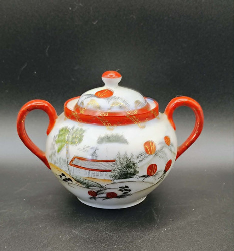 Japanese kutani sugar - kutani, bowl