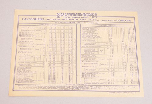 Bus timetable handbill - timetable,