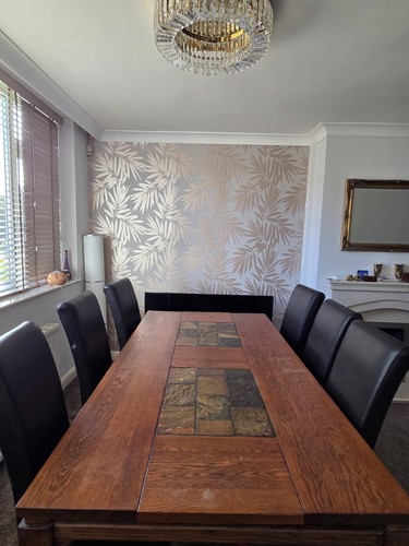 Large dining table with faux - table,