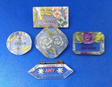 4 Vintage Lucite Reverse