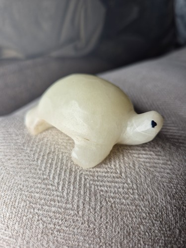 Hand carved onyx turtle - hand,