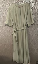 💚 H&M Soft Mint Pleated Midi Dress 🌿