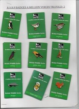RSPB BADGES X 9 A MILLION VOICES FOR NATURE AASA