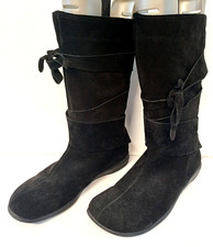 Schuh Black Suede Tie Around