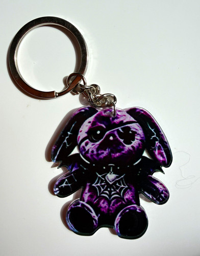 Purple black acrylic bunny - &,