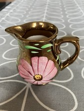 Wade Pottery Small Luster Jug With Pink Flower ? Beautiful