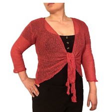 Womens Open Front Tie Up Shrug