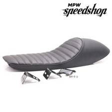 Universal Flat Hump Cafe Racer Vintage Scrambler Seat - Black
